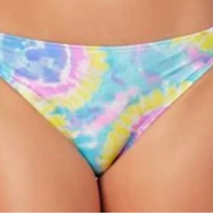 California Waves Pastel Tie Dye Bikini Bottom Size Medium NWT